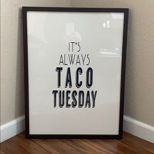It’s ALWAYS Taco Tuesday framed wall art